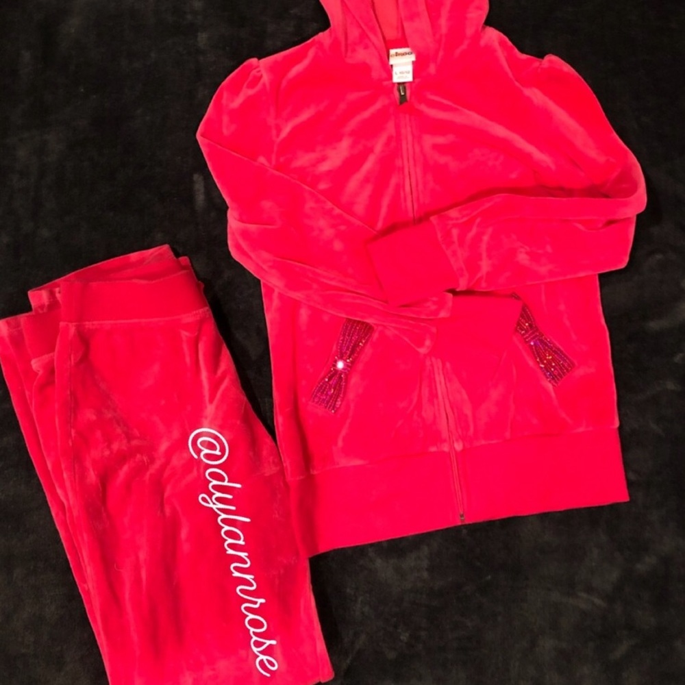 NWOT KIDS Circo Pink Velvet Track Suit